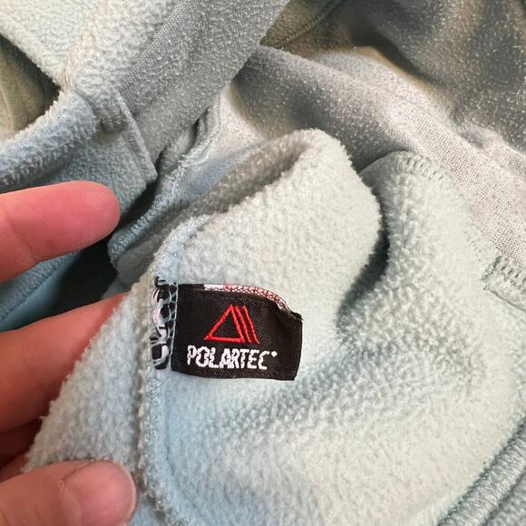 Vintage L.L. Bean Polartec Fleece Cardigan Light Blue Size Large VGUC - Picture 10 of 10